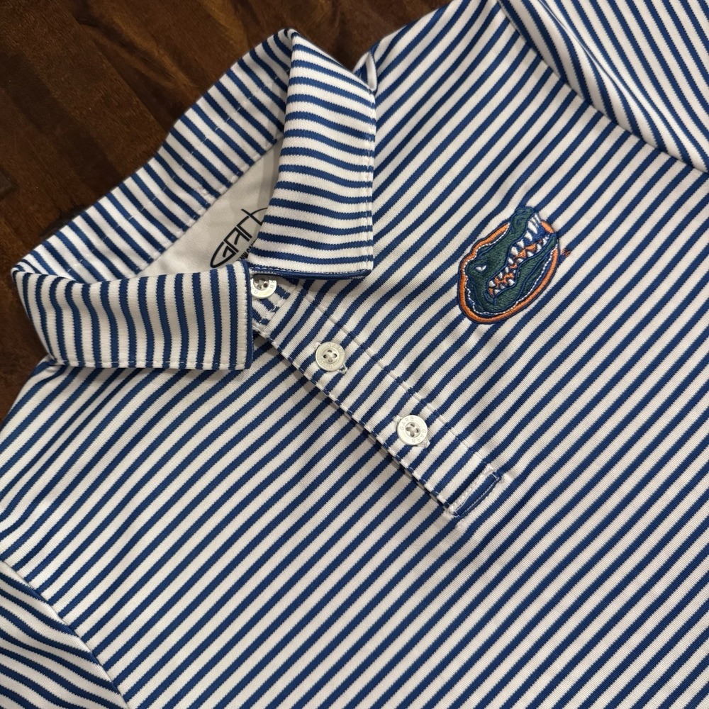 Garb Carson Florida Gators Toddler Boys Polo Shirt Blue White Striped Size 5T